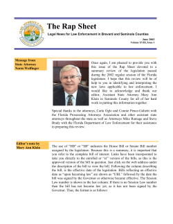 June 2002 - Legislature Updates - Brevard County State Attorneys