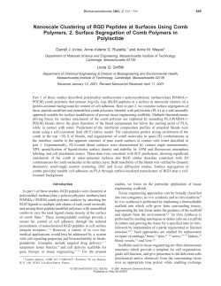Nanoscale Clustering of RGD Peptides at Surfaces