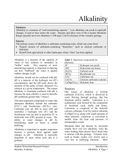 Alkalinity - KSU Web Home