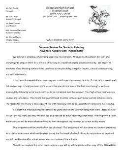 Ellington High School - Ellington Public Schools