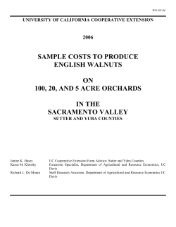 SAMPLE COSTS TO PRODUCE ENGLISH WALNUTS ON 100, 20