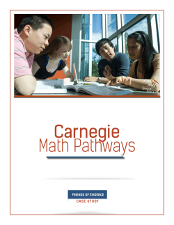 Carnegie Math Pathways - Center for the Study of Social Policy