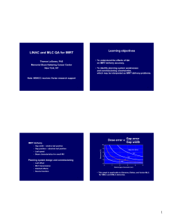 LINAC and MLC QA for IMRT