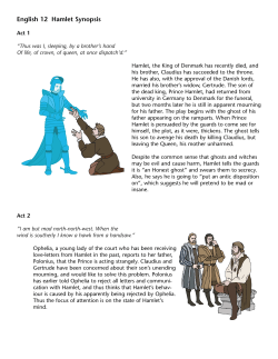 English 12 Hamlet Synopsis