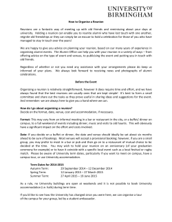 How to Organise a Reunion Reunions are a fantastic way of meeting