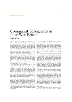 Communist Strongholds in Inter