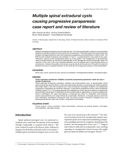 Multiple spinal extradural cysts causing progressive paraparesia