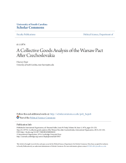A Collective Goods Analysis of the Warsaw Pact After Czechoslovakia