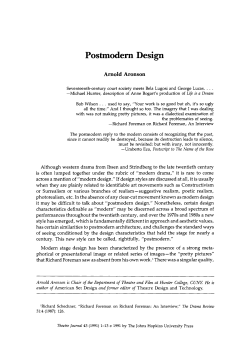 Postmodern Design - Columbia University