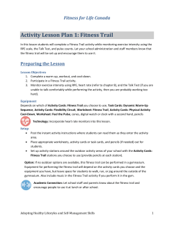 Activity Lesson Plan 1: Fitness Trail