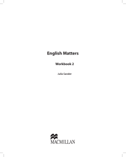 English Matters - Macmillan Caribbean