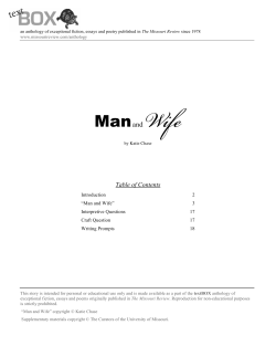 Table of Contents - The Missouri Review