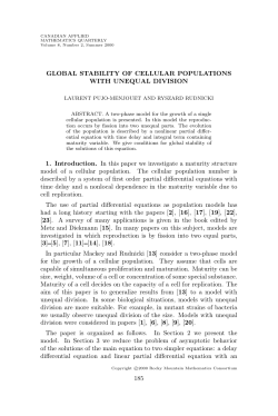 Global stability of Cellular Populations with unequal Division