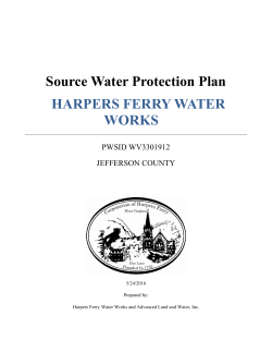 Source Water Protection Plan HARPERS FERRY WATER WORKS