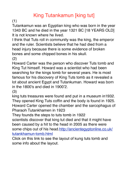 King Tutankamun [king tut]