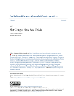 Shit Gringos Have Said To Me - Digital Commons @ Humboldt State