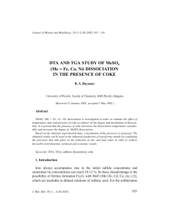 DTA AND TGA STUDY OF MeSO4
