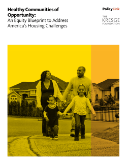 Healthy Communities of Opportunity: An Equity