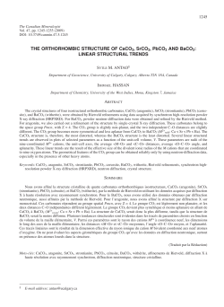 THE ORTHORHOMBIC STRUCTURE OF CaCO3, SrCO3, PbCO3