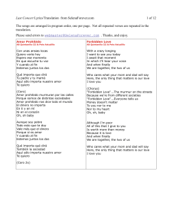 Last Concert Lyrics/Translation from SelenaForever.com