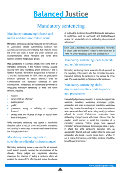 Mandatory sentencing