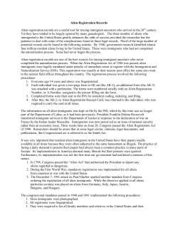 Alien Registration Records
