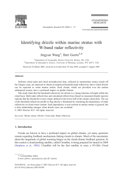Identifying drizzle within marine stratus with W-band radar