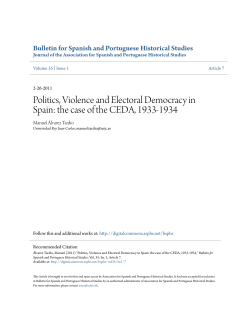 Politics, Violence and Electoral Democracy in Spain: the case of the