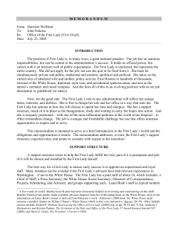 First Lady Memo July 22