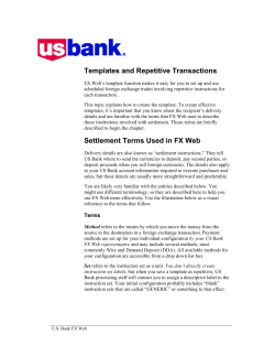 Templates and Repetitive Transactions