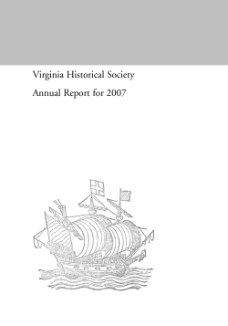 Annual Report for 2007 - Virginia Historical Society