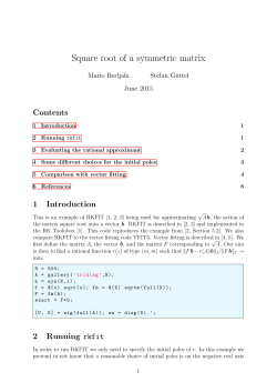 Square root of a symmetric matrix