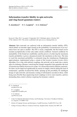 Information transfer fidelity in spin networks and ring