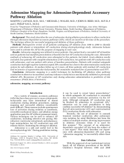 Adenosine Mapping for AdenosineDependent Accessory Pathway