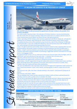 st helena air services to be provided by comair