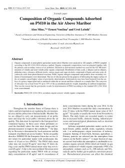 Composition of Organic Compounds Adsorbed on PM10 in the Air