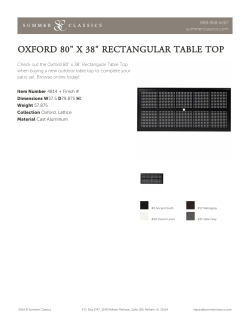OXFORD 80" X 38" RECTANGULAR TABLE TOP