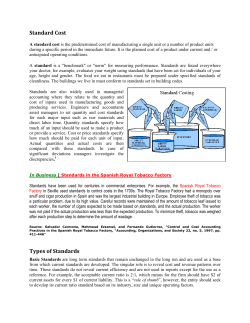 Standard Cost Types of Standards