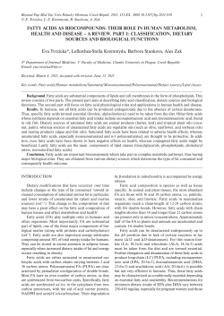 fatty acids as biocompounds