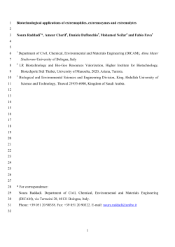 1 Biotechnological applications of extremophiles, extremozymes
