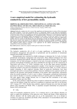 A new empirical model for estimating the hydraulic conductivity of