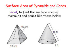 Surface Area of Pyramids and Cones.