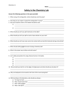 Safety in the Chemistry Lab