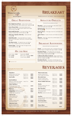 BREAKFAST - Waterworks Cafe