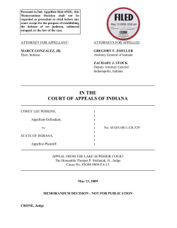 Corey Lee Perkins v. State of Indiana
