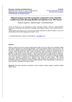 Network analysis and inter-ecosystem comparison of