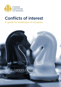 Conflicts of interest - Institute and Faculty of Actuaries
