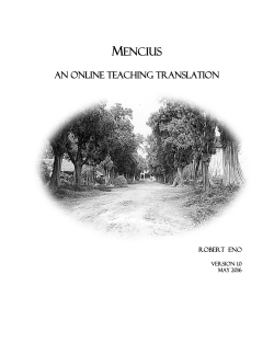 Mencius - Indiana University Bloomington