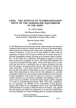 lxxii. the effects of vitamin-deficient diets on the adrenaline