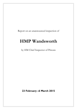 HMP Wandsworth - Criminal Justice Inspectorates